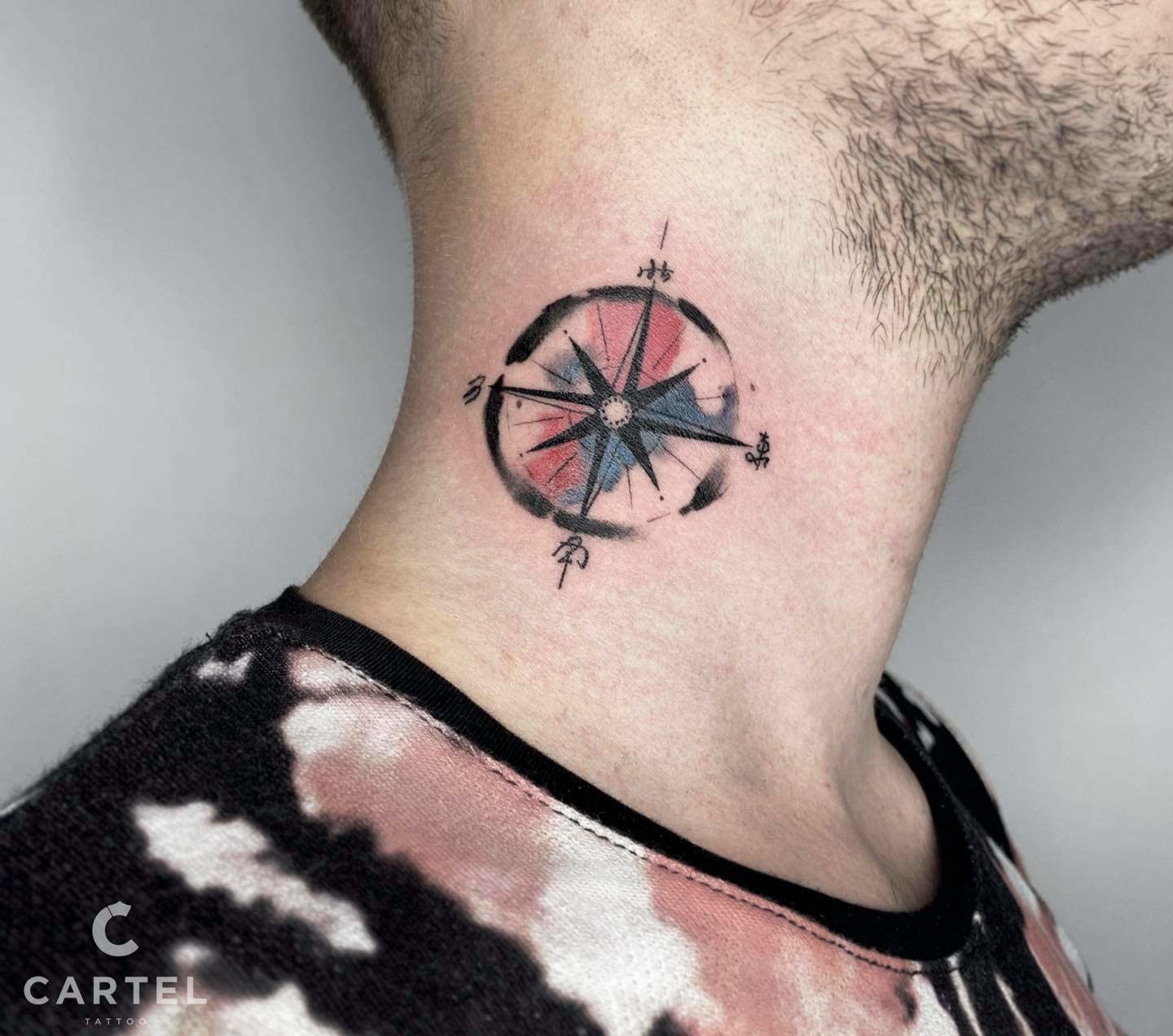 50+ Most Breathtaking Compass Tattoos Ideas – MyBodiArt | Compass tattoo, Neck  tattoos women, Back of neck tattoo