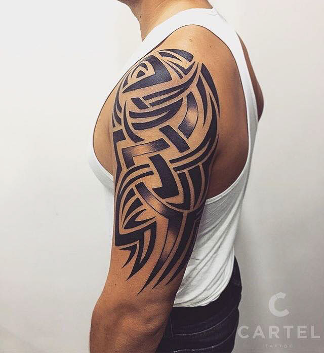 Full Sleeve Arm/Bone Tribal Dragon – Tattoo for a week